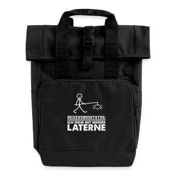 My Lantern 01 - Roll Top Backpack with Two Handles - black - Front