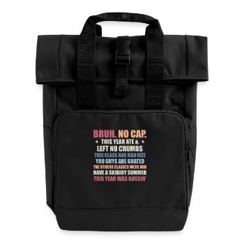 Slang-Lehrer der Generation A Frohen letzten Schultag 2025 - Rolltop Rucksack mit zwei Griffen - Schwarz - Vorne