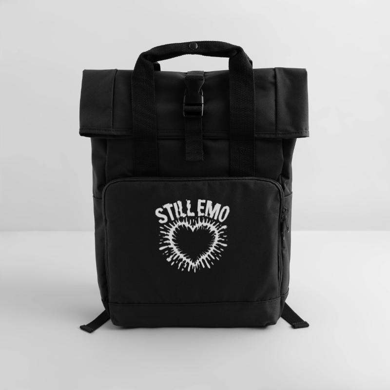 Still emo! Goth Emo Alternative Aesthetic Roll Top Backpack with Two Handles