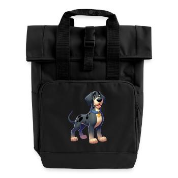 Great Dane 3 - Roll Top Backpack with Two Handles - black - Front