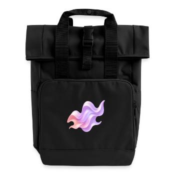 Liquid Waves - Rolltop Rucksack mit zwei Griffen - Schwarz - Vorne