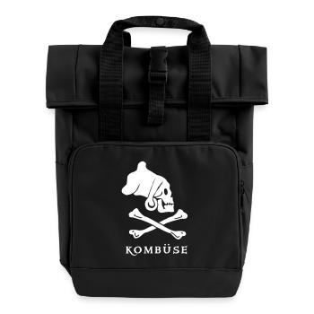 ~ Kombüse ~ - Rolltop Rucksack mit zwei Griffen - Schwarz - Vorne