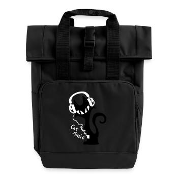 Cat Cat Music Headphones Music Headphones - Sac à dos Roll Top à deux anses - noir - Devant