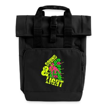 Musik: Sound&Light - Rolltop Rucksack mit zwei Griffen - Schwarz - Vorne