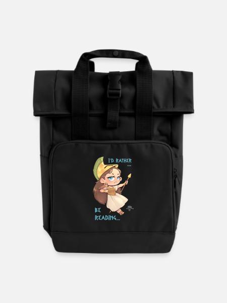Athene - Rolltop Rucksack mit zwei Griffen - Schwarz