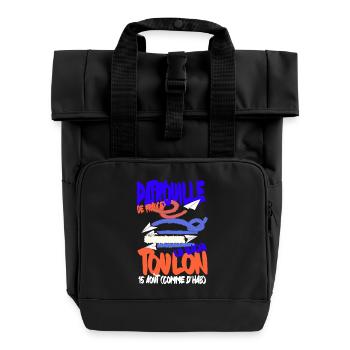Patrouille de France Toulon 15 aout - Sac à dos Roll Top à deux anses - noir - Devant