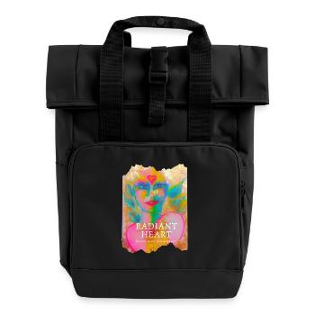 Radiant Heart - Rolltop Rucksack mit zwei Griffen - Schwarz - Vorne