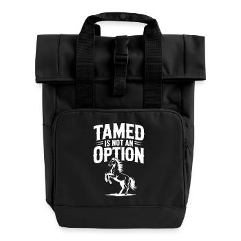 Tamed Is Not an Option - Roll Top Backpack with Two Handles - black - Front