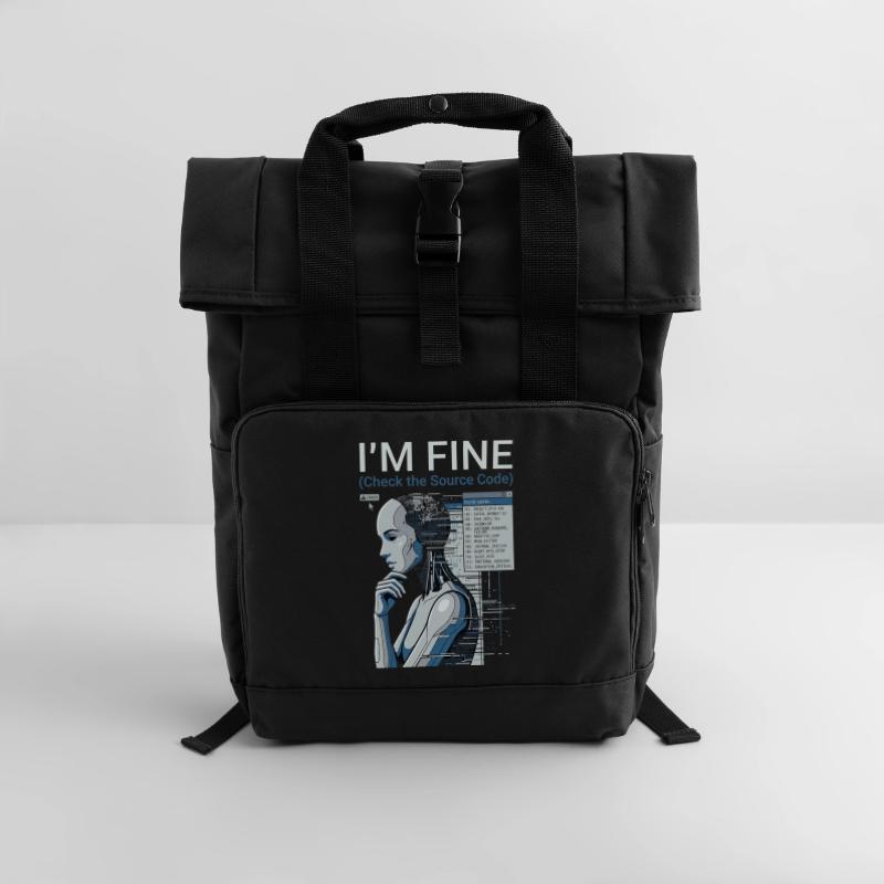 Check The Source Code Roll Top Backpack with Two Handles