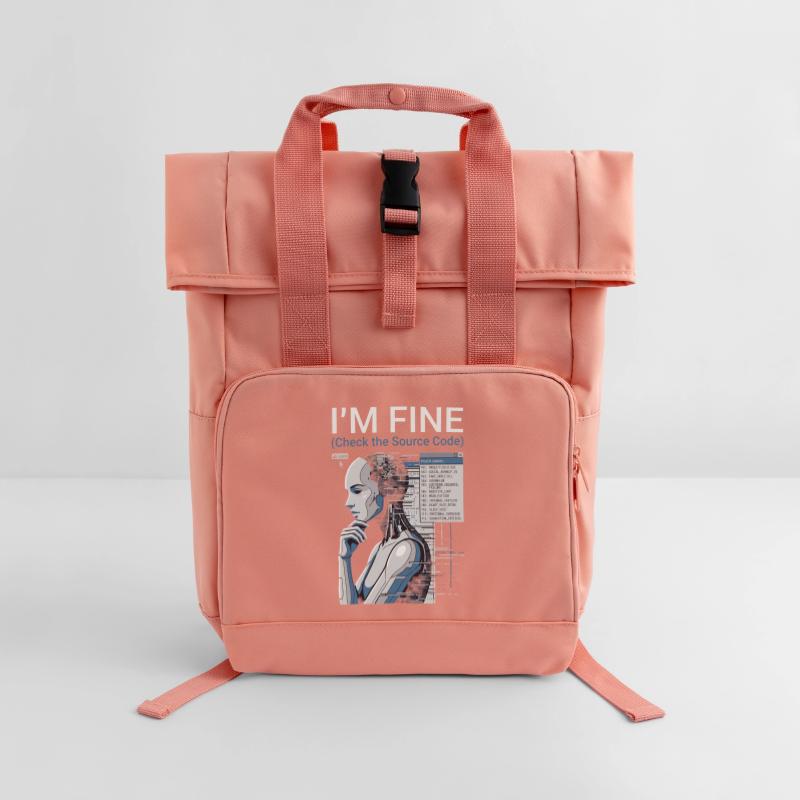 Check The Source Code Roll Top Backpack with Two Handles