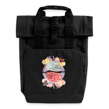 KITTY DREAMS - Roll Top Backpack with Two Handles - black - Front