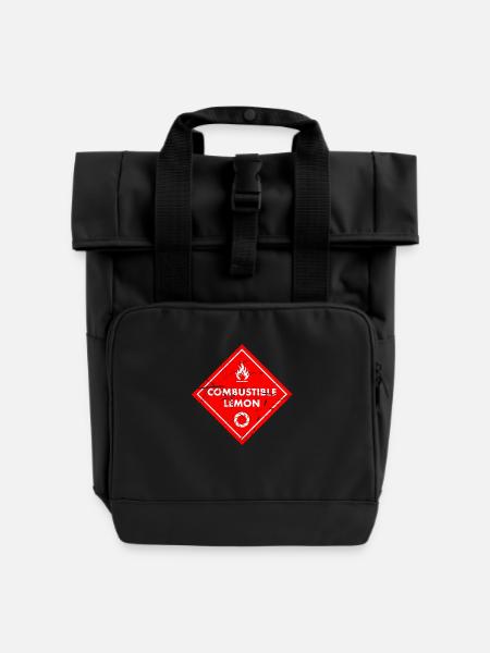 Combustible_lemon - Rolltop Rucksack mit zwei Griffen - Schwarz