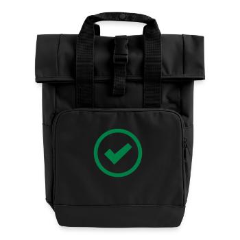 Hacken - Rolltop Rucksack mit zwei Griffen - Schwarz - Vorne