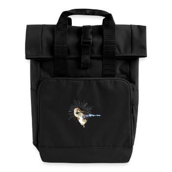 Team Dogs Shootout - Rolltop Rucksack mit zwei Griffen - Schwarz - Vorne