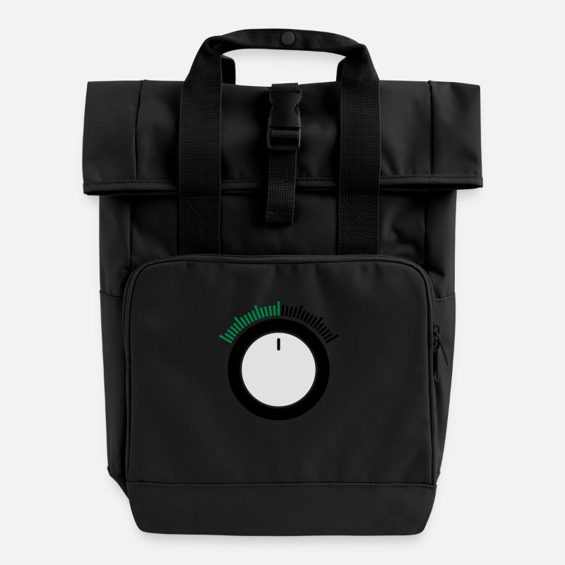 Regler Lautstärke Power Tuner Volume Control 2 - Rolltop Rucksack mit zwei Griffen - Schwarz