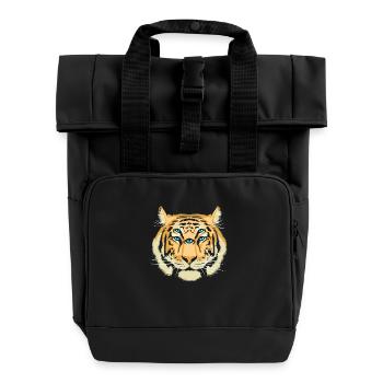 Tiger Spirit Guide - Rolltop Rucksack mit zwei Griffen - Schwarz - Vorne