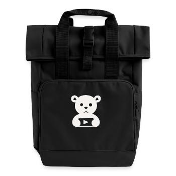 Teddybär creator youtube - Rolltop Rucksack mit zwei Griffen - Schwarz - Vorne