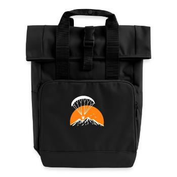 Paramotoring Rétro Design - Sac à dos Roll Top à deux anses - noir - Devant