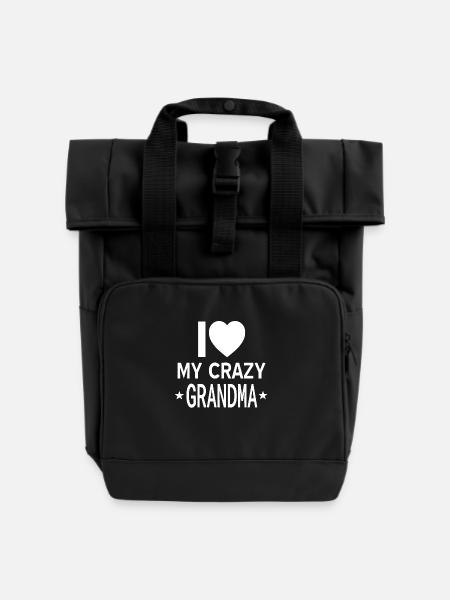 Oma - Rolltop Rucksack mit zwei Griffen - Schwarz