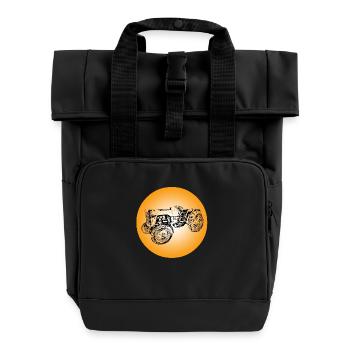 Tractor - Roll Top Backpack with Two Handles - black - Front
