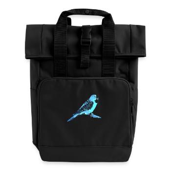 Perruche ondulée - Sac à dos Roll Top à deux anses - noir - Devant