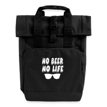 Beer - Roll Top Backpack with Two Handles - black - Front