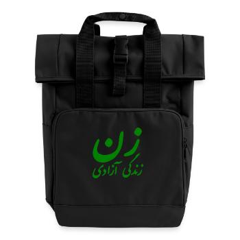 Women life freedom iran - Rolltop Rucksack mit zwei Griffen - Schwarz - Vorne