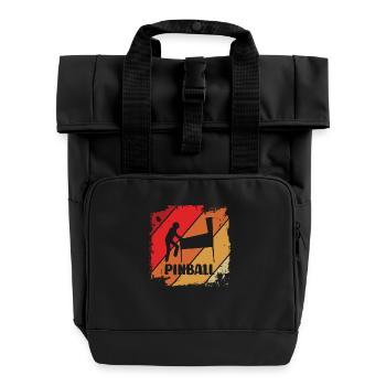 Joueur de flipper au flipper Retro - Sac à dos Roll Top à deux anses - noir - Devant