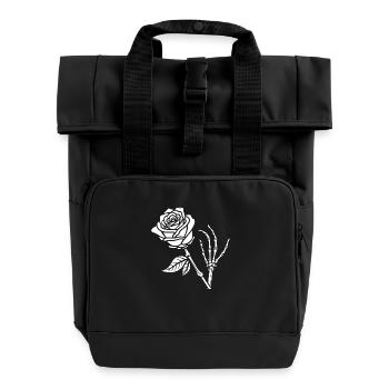 Blooming Skeleton Hand - Roll Top Backpack with Two Handles - black - Front