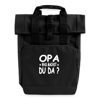Opa - Rolltop Rucksack mit zwei Griffen - Schwarz - Vorne