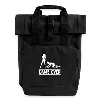 ehepaar game over 002 - Rolltop Rucksack mit zwei Griffen - Schwarz - Vorne