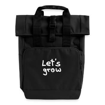 Let's grow - Rolltop Rucksack mit zwei Griffen - Schwarz - Vorne