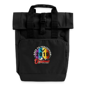 Perfection 2019 -5th Anniversary,Original - Roll Top Backpack with Two Handles - black - Front
