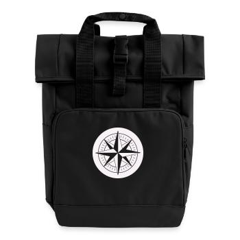 Compass - Roll Top Backpack with Two Handles - black - Front