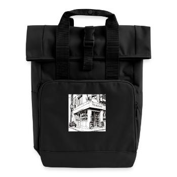 Haus Laden Manga - Rolltop Rucksack mit zwei Griffen - Schwarz - Vorne