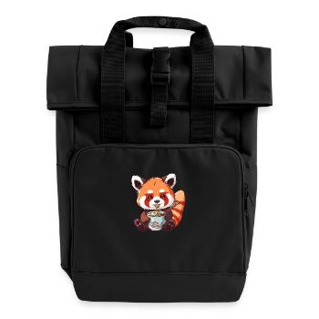 Red Panda Petit Panda Ramen - Sac à dos Roll Top à deux anses - noir - Devant