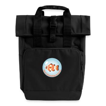 Nur herumalbern - Rolltop Rucksack mit zwei Griffen - Schwarz - Vorne