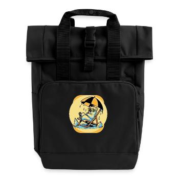 polarbear - Roll Top Backpack with Two Handles - black - Front