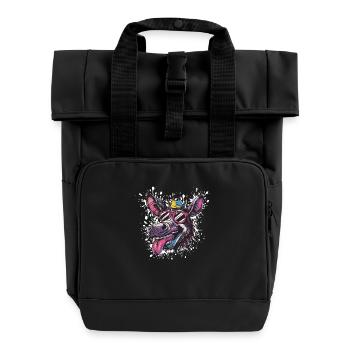 Donkey Birthday Funny Party - Roll Top Backpack with Two Handles - black - Front