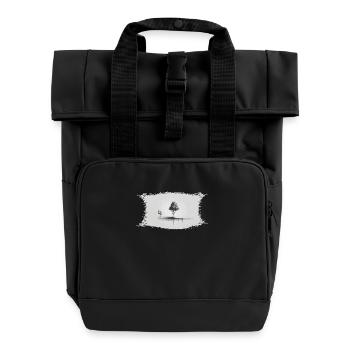 Minimalistischer Baum Minimalist Tree - Roll Top Backpack with Two Handles - black - Front