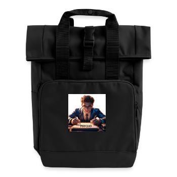 Psycho - Rolltop Rucksack mit zwei Griffen - Schwarz - Vorne