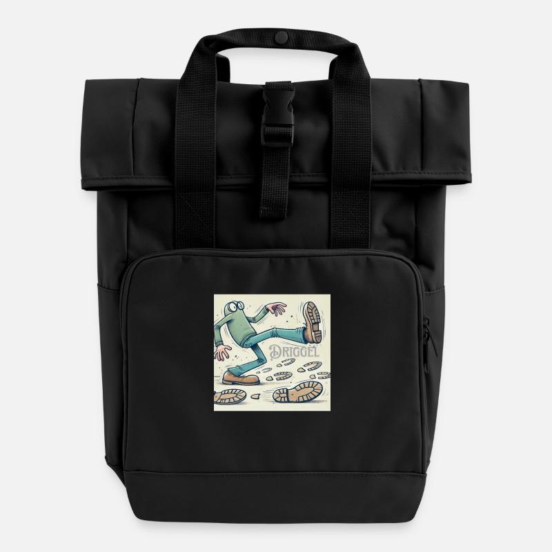 Driggel - Rolltop Rucksack mit zwei Griffen - Schwarz