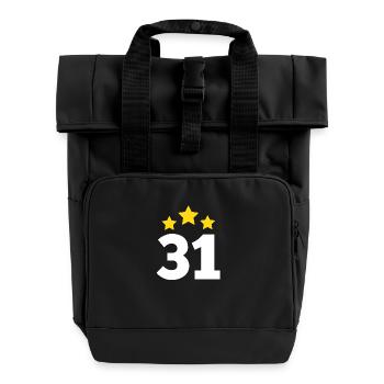 31 ans étoile - cadeau 31e anniversaire - Sac à dos Roll Top à deux anses - noir - Devant