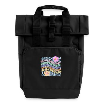 Egg-Stra Special - Roll Top Backpack with Two Handles - black - Front