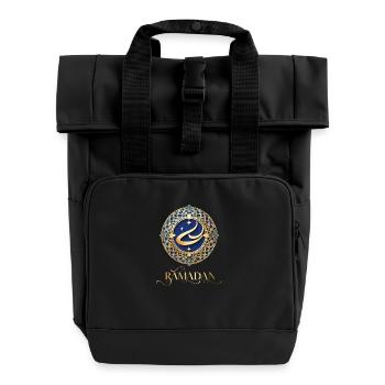 Ramadan Gift Idea Eid Mubarak Islam - Roll Top Backpack with Two Handles - black - Front