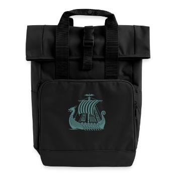 Navire Viking 1 - Sac à dos Roll Top à deux anses - noir - Devant