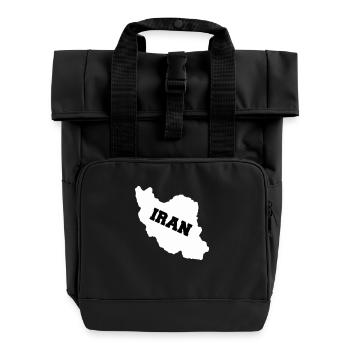 iran - Rolltop Rucksack mit zwei Griffen - Schwarz - Vorne