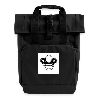 Dicker Schnuller - Baby in anmarsch! - Rolltop Rucksack mit zwei Griffen - Schwarz - Vorne