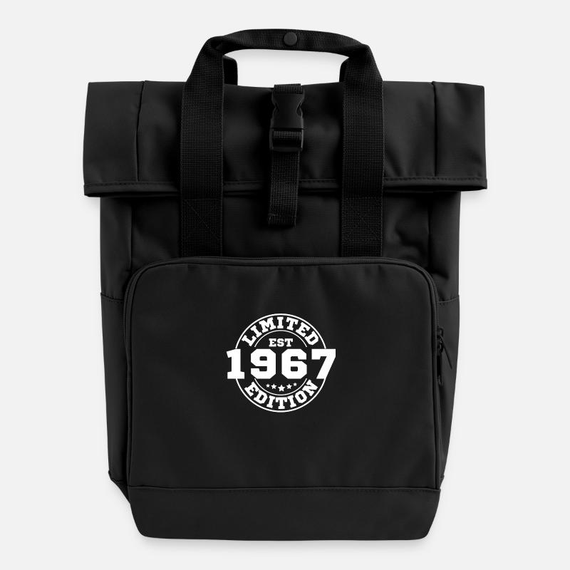 Limitierte Auflage von 1967 - Rolltop Rucksack mit zwei Griffen - Schwarz