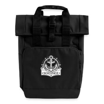 Logo de la mer du Nord - Sac à dos Roll Top à deux anses - noir - Devant